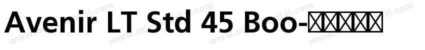 Avenir LT Std 45 Boo字体转换